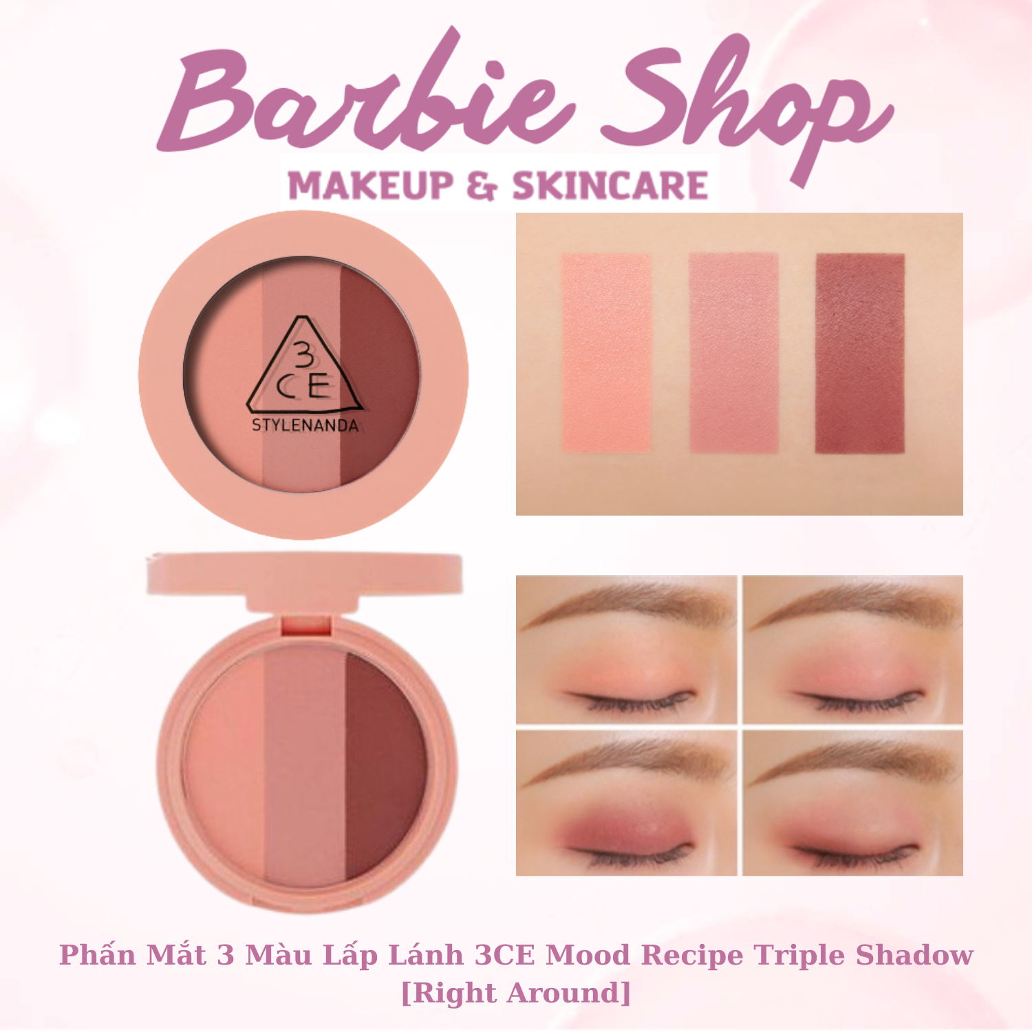 Phấn mắt 3 màu 3ce triple shadow 3.6g