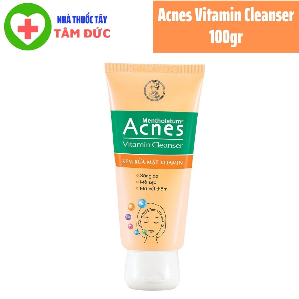Acnes Vitamin Cleanser - Kem rửa mặt Vitamin