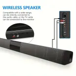 20W Bluetooth Không Dây Soundbar Loa Âm Thanh Nổi Rạp Hát Tại Nhà PC TV Âm Thanh Thanh Hệ Thống Âm Thanh Vòm AUX TF FM Radio Cột