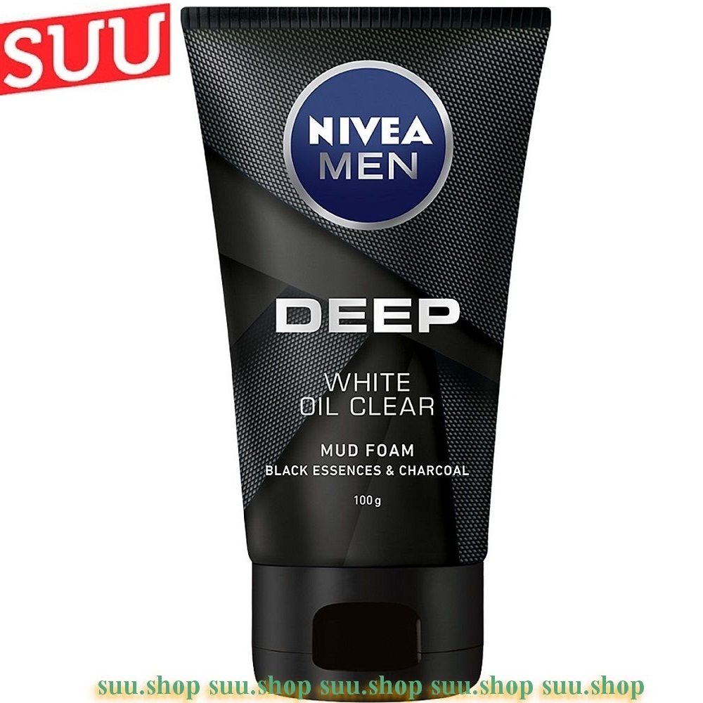 Sữa rửa mặt nam 100g nivea than đen hoạt tính deep white oil clear