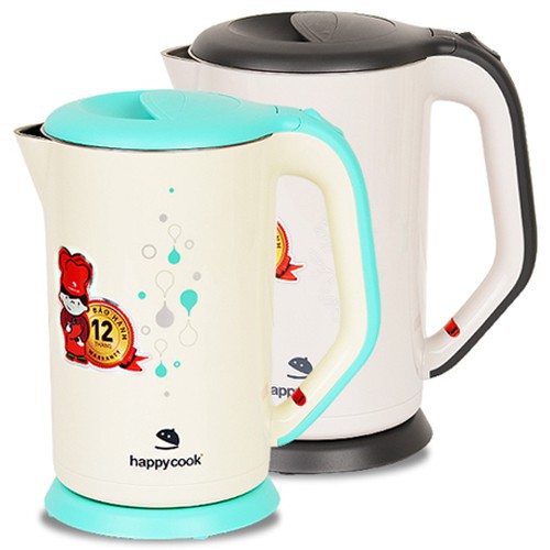 Ấm đun siêu tốc happycook 2 lớp hek-17wf 1.7 lít công suất 1850w