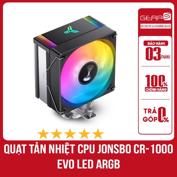 Tản nhiệt khí cpu jonsbo cr1000 evo rgb - lắp được socket 1700