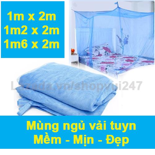 Mùng ngủ, mùng chống muỗi, côn trùng vải tuyn loại A SGTUYNA chất lượng tốt, đủ kích cỡ 1m, 1m2, 1m6