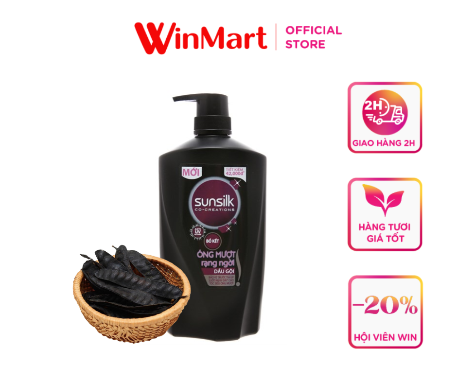 - dầu gội đen óng ả sunsilk 900g