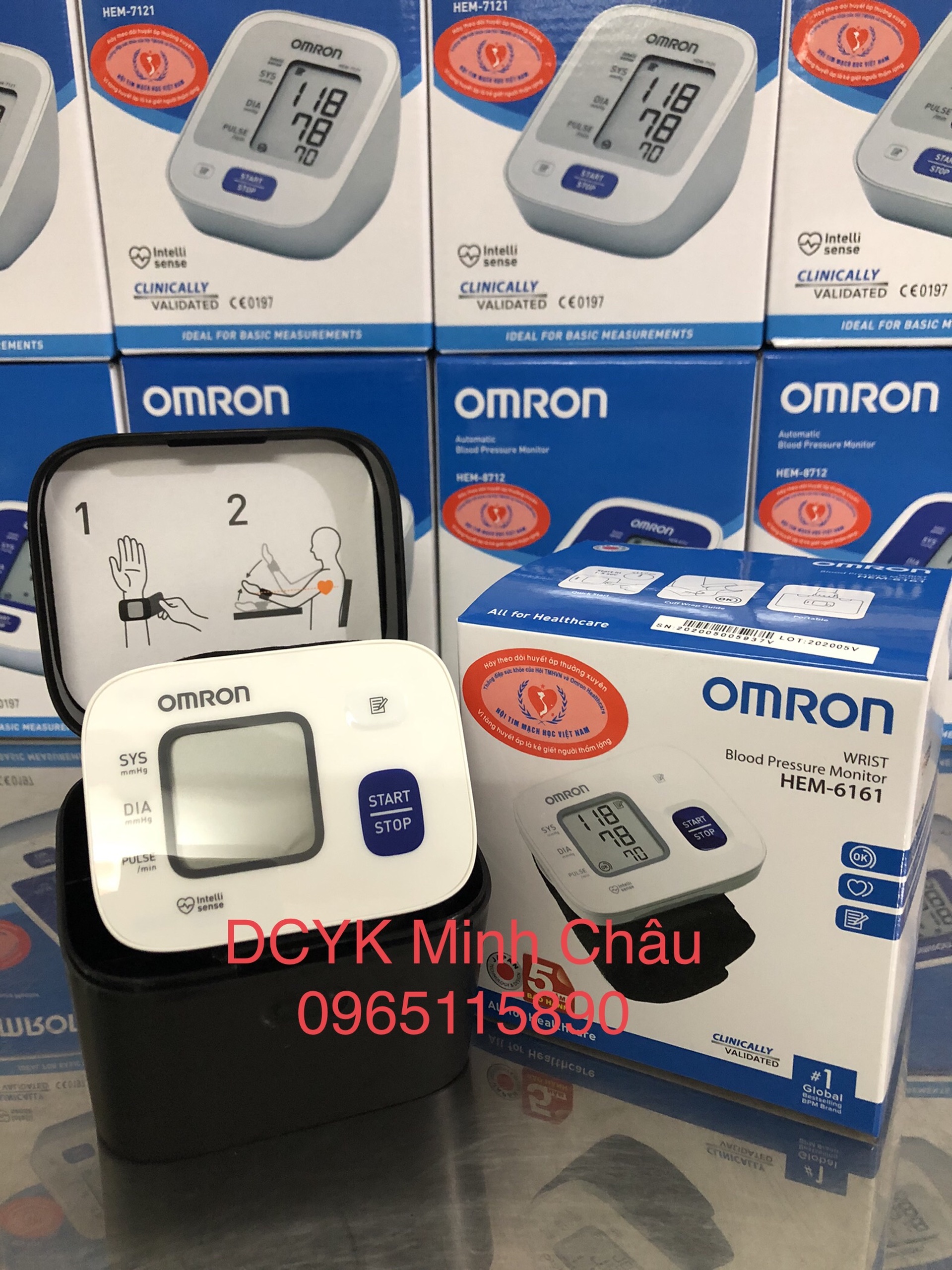 Máy đo huyết áp cổ tay omron hem 6161