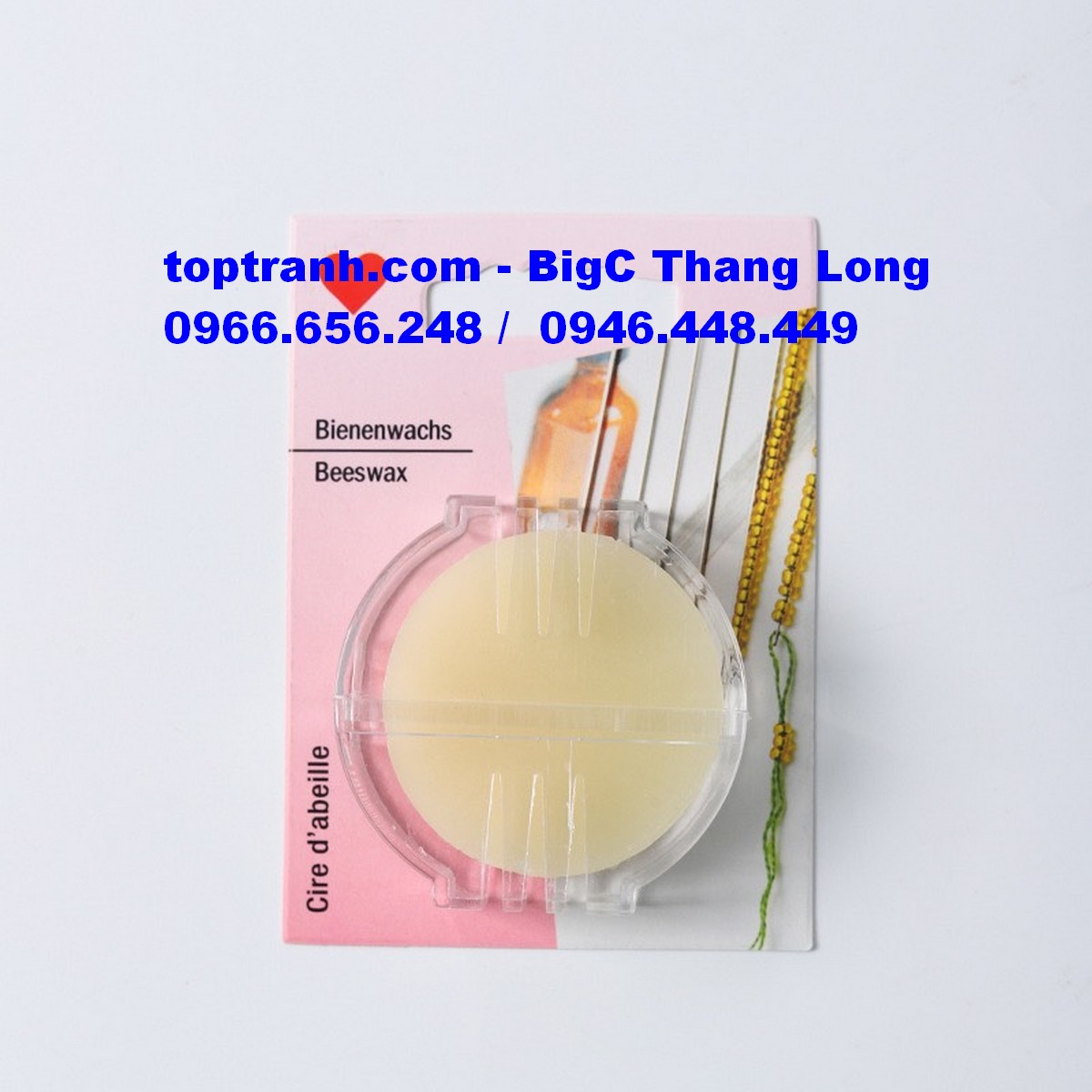 Sáp ong vàng vuốt chỉ thêu, hàng cao cấp có hộp