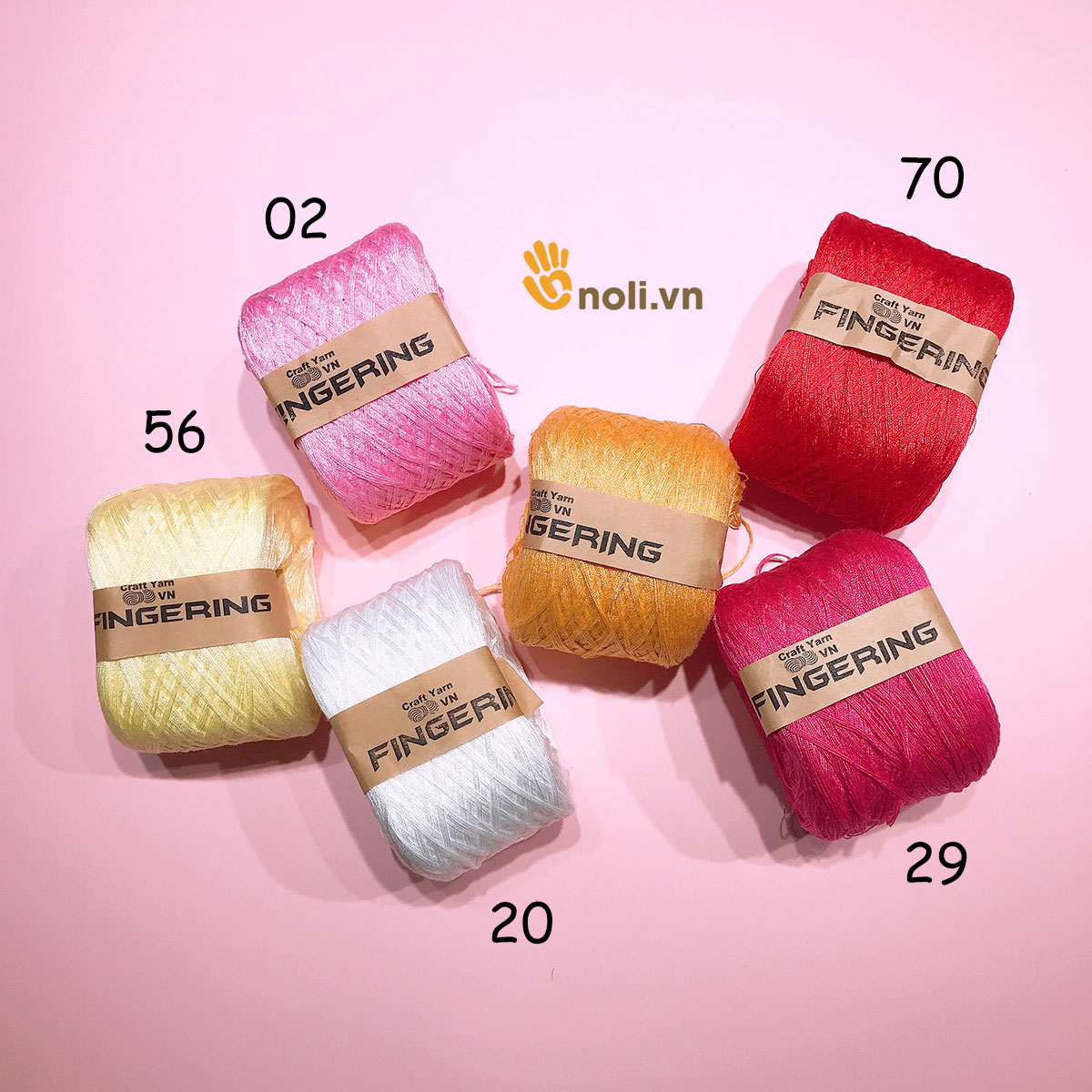 Sợi cotton bóng fingering trơn Craft yarn VN chuyên móc bikini, croptop, váy áo mùa hè 100g xuất xứ Việt Nam