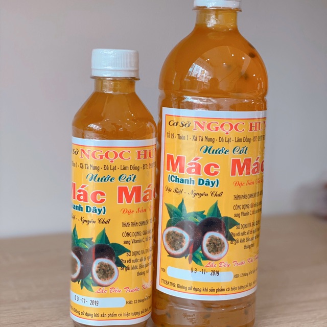 Nước cốt chanh dây loại ngon - đặc sản đà lạt 1 lit