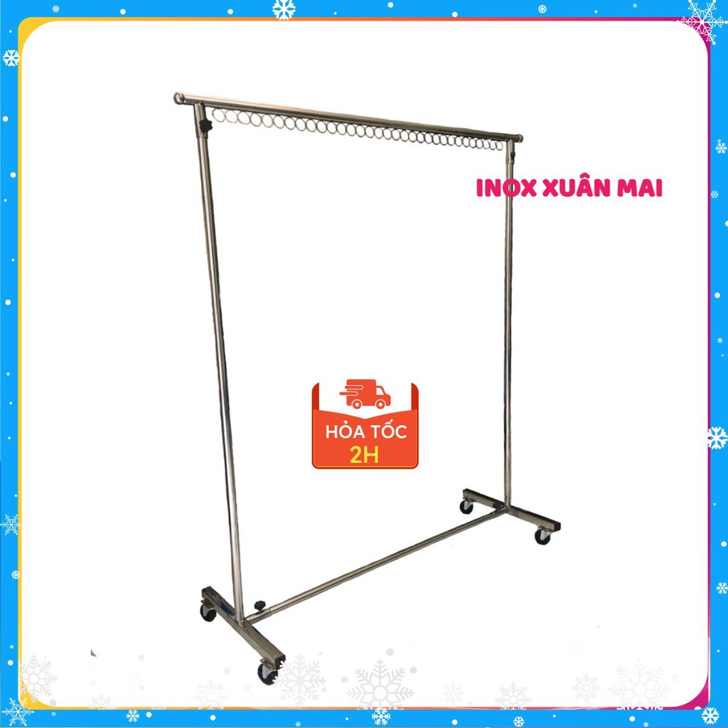 Giàn sào phơi đồ inox đơn chân vuông siêu bền