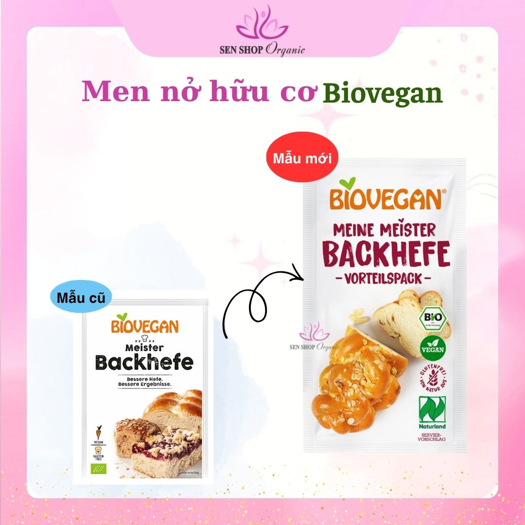 Men nở hữu cơ làm bánh mì, bánh bao Biovegan