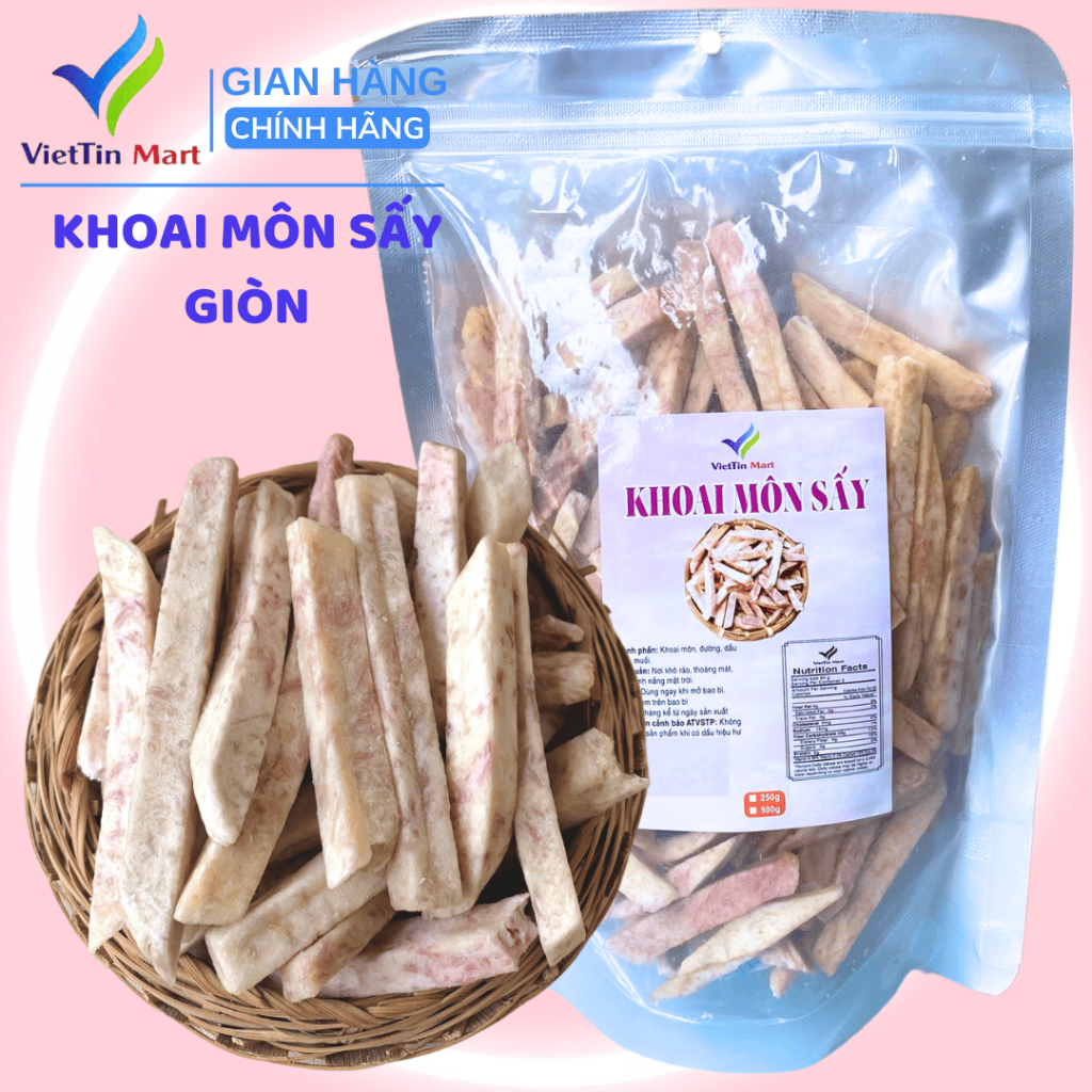 Khoai Môn Sấy Giòn Không Đường Hàng Xuất Khẩu VietTin Mart