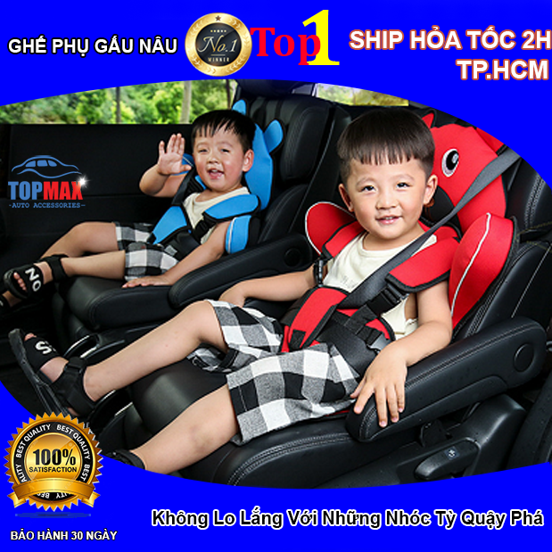 Ghế ngồi phụ trên xe hơi, ô tô bảo vệ an toàn cho bé Hình Gấu Ngộ Nghĩnh