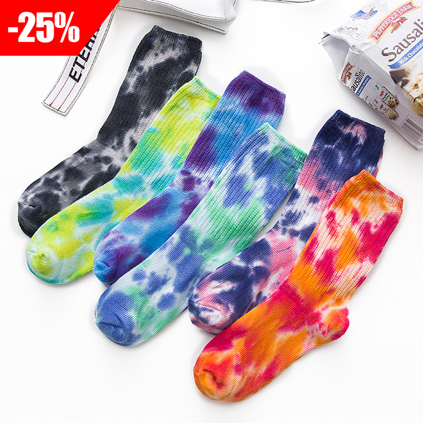 [ Freeship + mã giảm giá  30k ] Tất vớ nữ nam cổ cao loang màu cầu vồng , vớ nữ cute hàn quốc loang màu Jaymi Store , vớ thích hợp với style năng động trẻ trung , chất liệu cotton mềm mịn , tặng kèm mã giảm giá