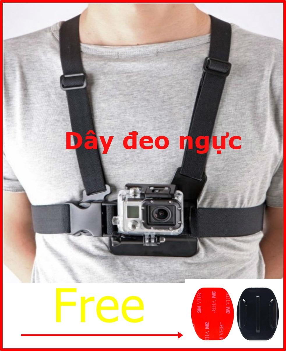 Dây Đeo Ngực- đeo vai- đeo đầu- miếng dán - keo 3M Cho Camera thể thao, hành trình dành cho phượt thủ thứ thiệt CV58P1