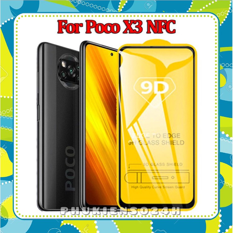 Cường Lực Xiaomi Poco F3 / Poco X3 Pro / Poco X3 NFC 9D Full Màn Full Keo thế hệ mới kèm phụ kiện dán