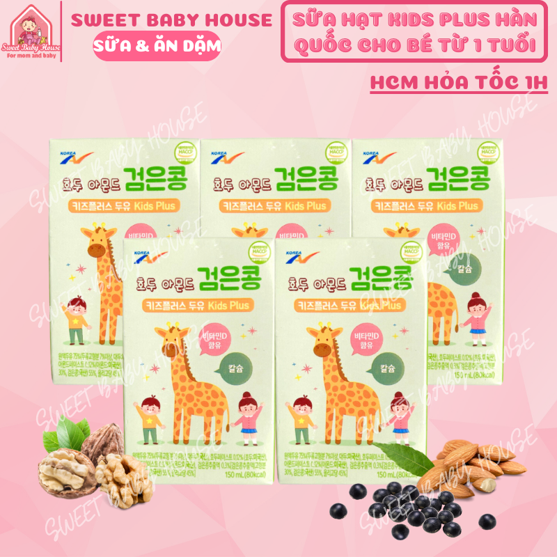 Sữa hạt Kids Plus Hàn Quốc cho bé từ 1 tuổi. Date 7/2024 - Sweet Baby House