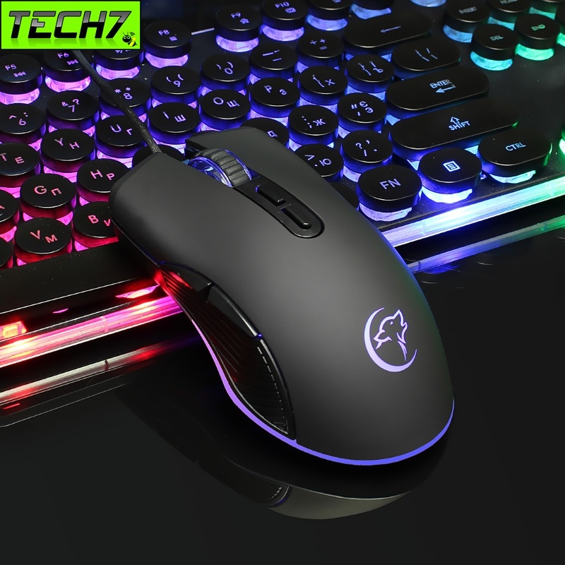 Chuột led dây usb Ghost Wolf G830 cho máy tính Laptop