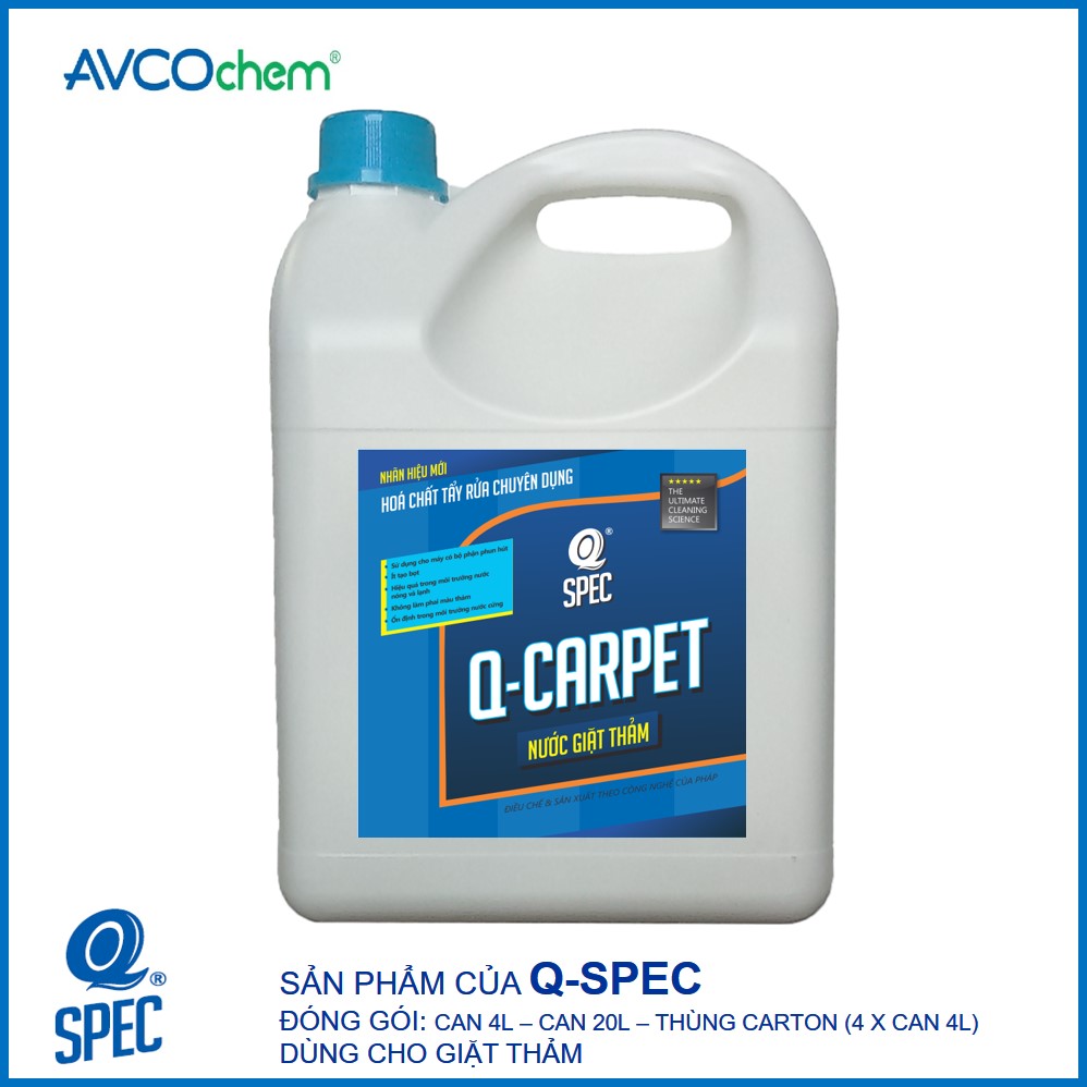 Nước Vệ Sinh Thảm Q-CARPET - can 4 lít - AVCOchem - Q-SPEC