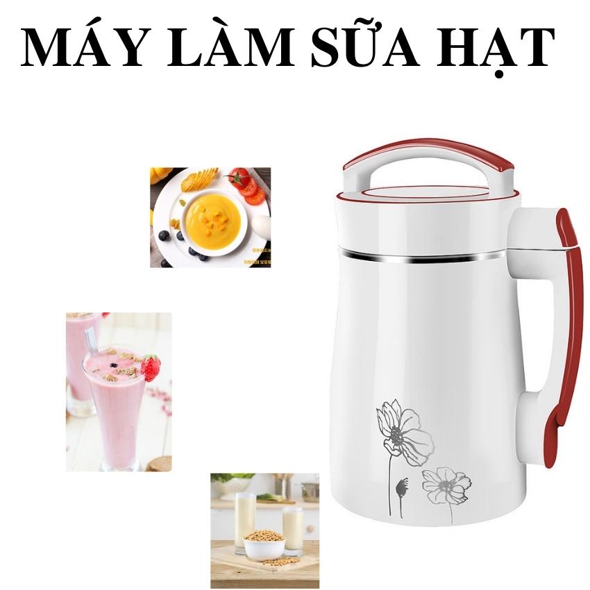 Máy làm sữa hạt tự động 800W Không ồn, Xay hạt siêu nhuyễn - Máy làm sữa hạt kiêm nồi nấu cháo chậm - Máy Làm Sữa Đậu Nành Đa Năng