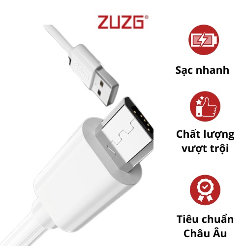 Cáp sạc nhanh iphone samsung type c zuzg 1m 5v-2.4a ygx1/2/3