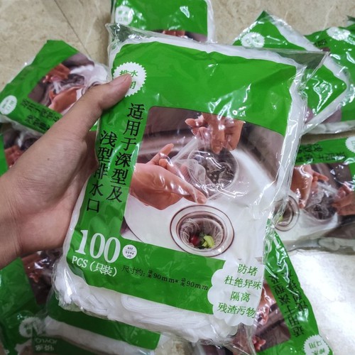 Bịch 500 túi lưới lọc rác bồn rửa chén, bát