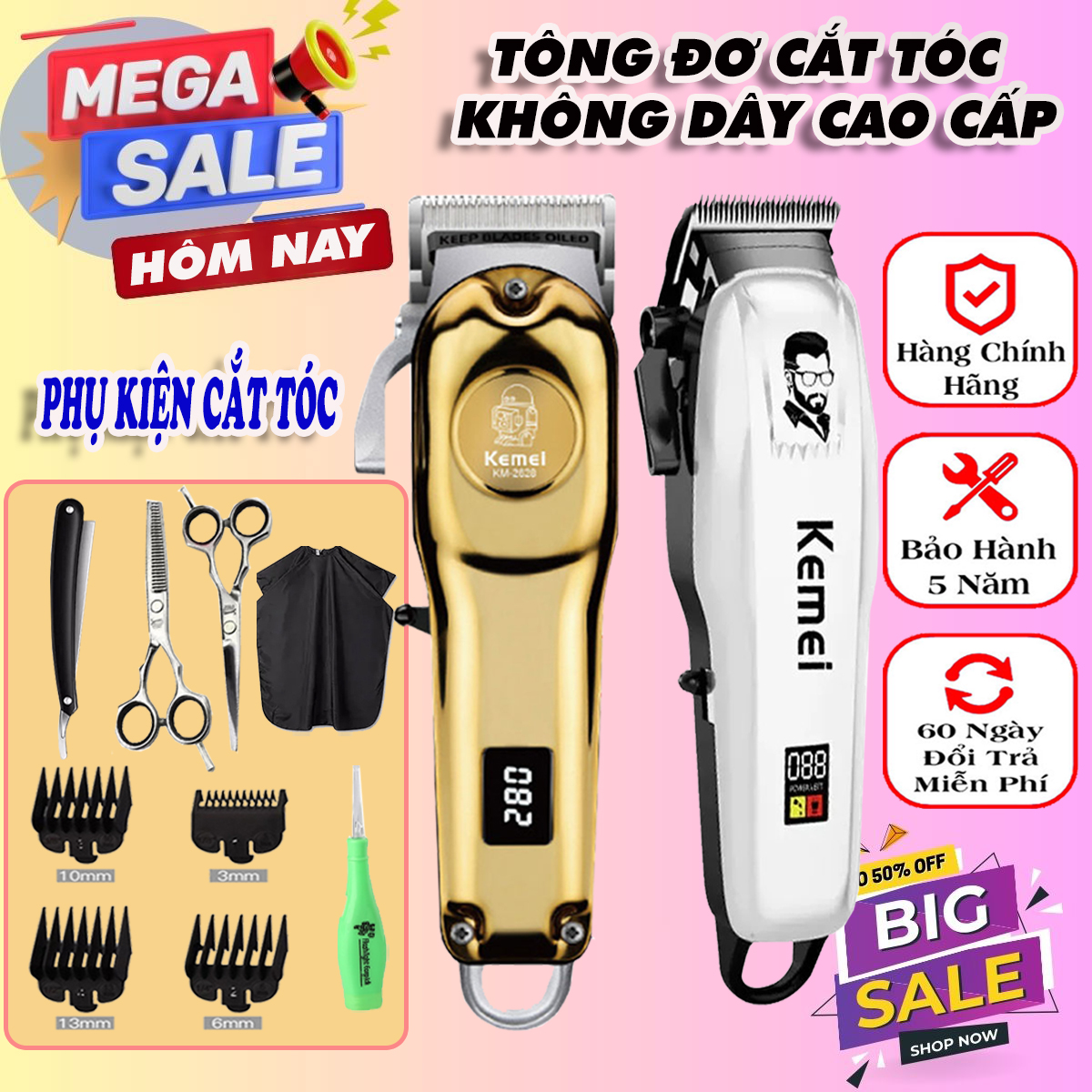 Tông đơ cắt tóc, tông đơ cắt tóc loại tốt, tông đơ km 2628 chính hãng, kiểu dáng sang trọng,dễ dàng sử dụng, cắt tóc chuyên nghiệp, tong do hot toc
