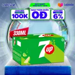 SALE 11.11-VC 12%] Thùng 24 Chai Nước Nước Ngọt Giải Khát Có Gaz 7Up (330ml/chai)