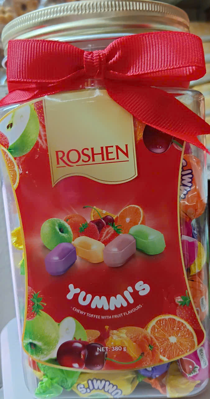 TẾT KẸO trái cây Roshen Yummi's hủ 380g nhập khẩu Richy