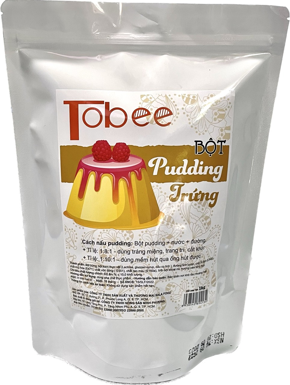 Plan thơm ngon- bột pudding tobee 1kg- nhiều vị