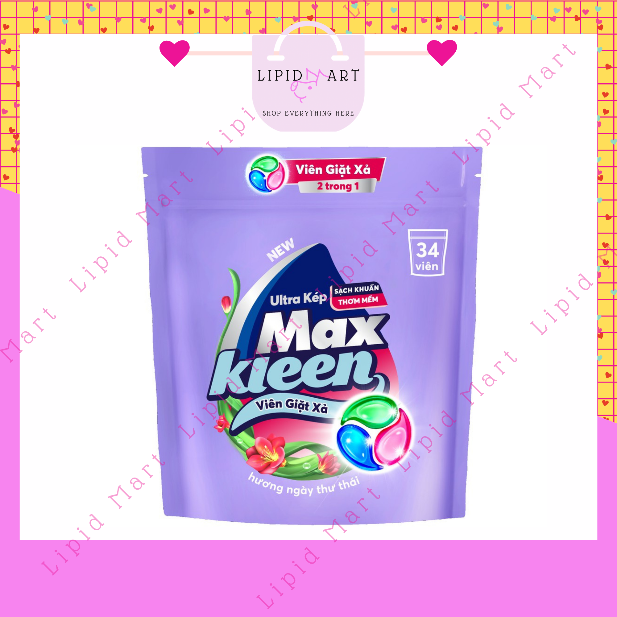 Túi viên giặt xả maxkleen 2 trong 1