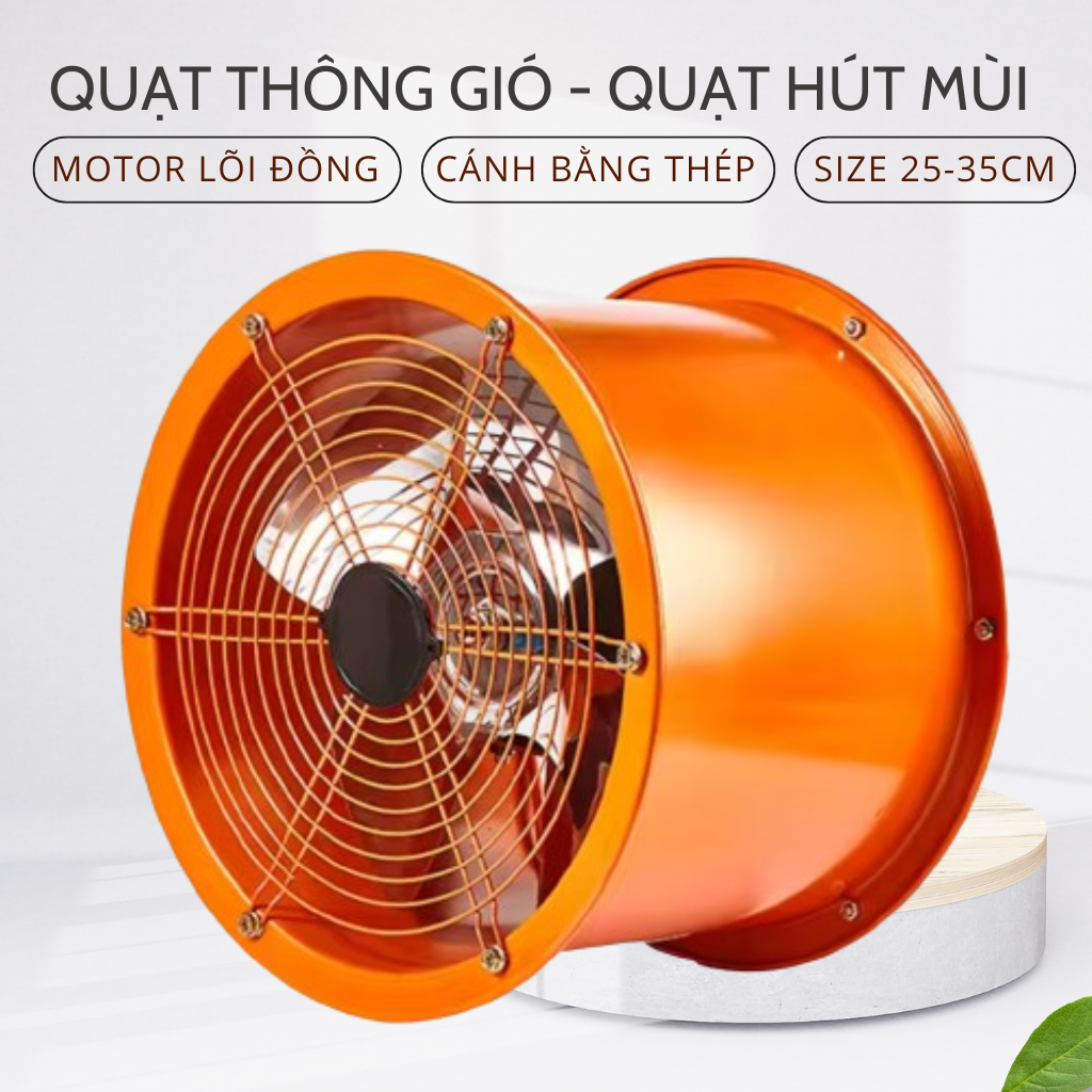 Quạt thông gió hút mùi công nghiệp phi 25cm và 35cm