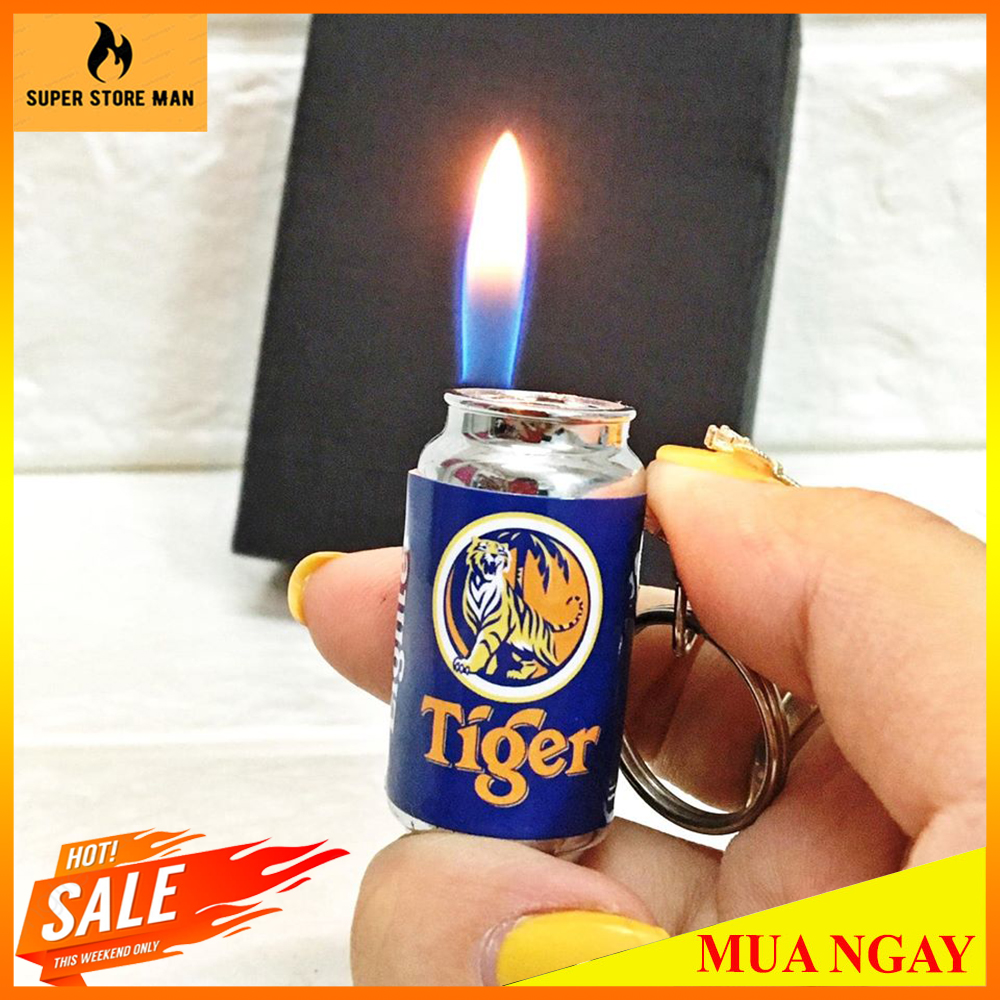 [HCM][HOT] Bật Lửa Hộp Quẹt - Móc Khóa Mini Hình Lon Nước – Bật Lửa Hộp Hộp Quẹt Sài-Gas- Độc Đáo – Móc Khóa Nhỏ Gọn Tiện Lợi #Tiger
