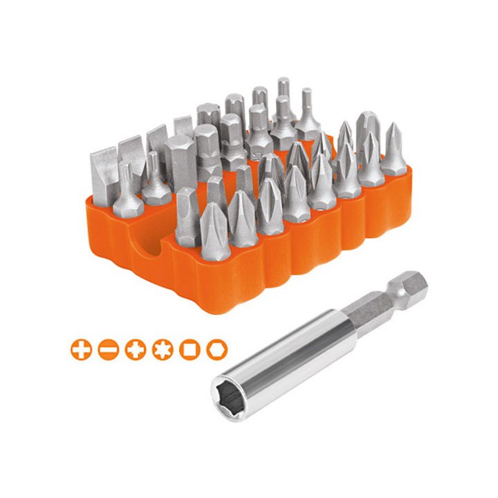 Bộ phụ kiện vặn vít 33 chi tiết truper - 17788