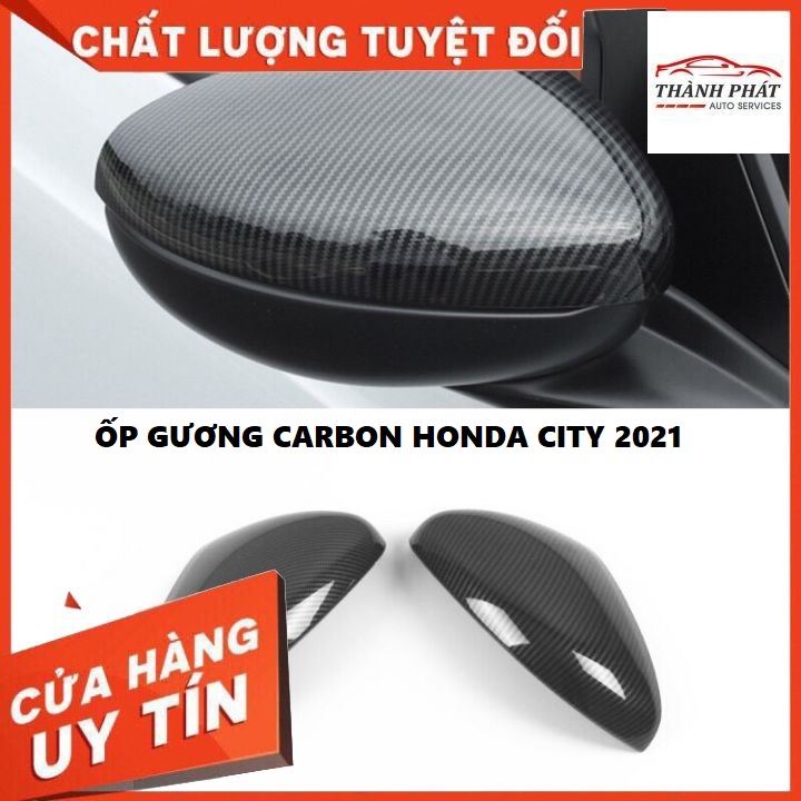 Ốp gương Carbon Honda City 2021-2023 chất liệu cao cấp, dễ dàng lắp đặt tại nhà (Bộ 2 chi tiết)