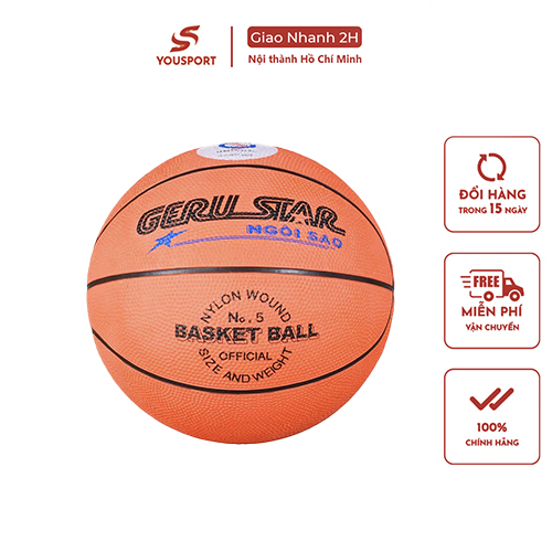 Quả Bóng Rổ Geru Cao Su S5 Chính Hãng
