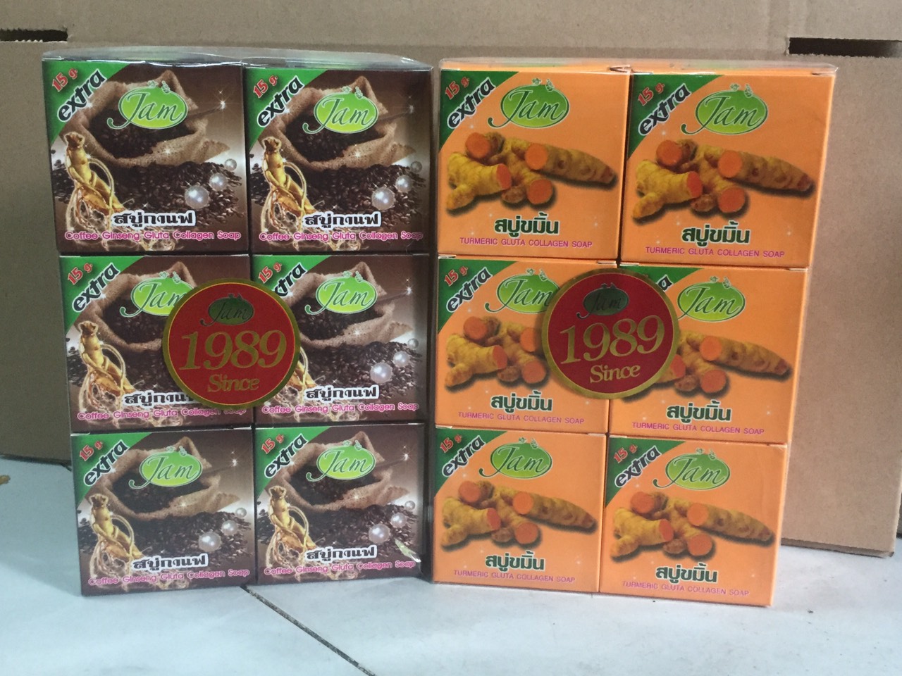 [HCM] [12 cục /1 lốc] (Hàng Chính hãng) Xà bông nghệ giảm mụn trắng da Jam Thái Lan