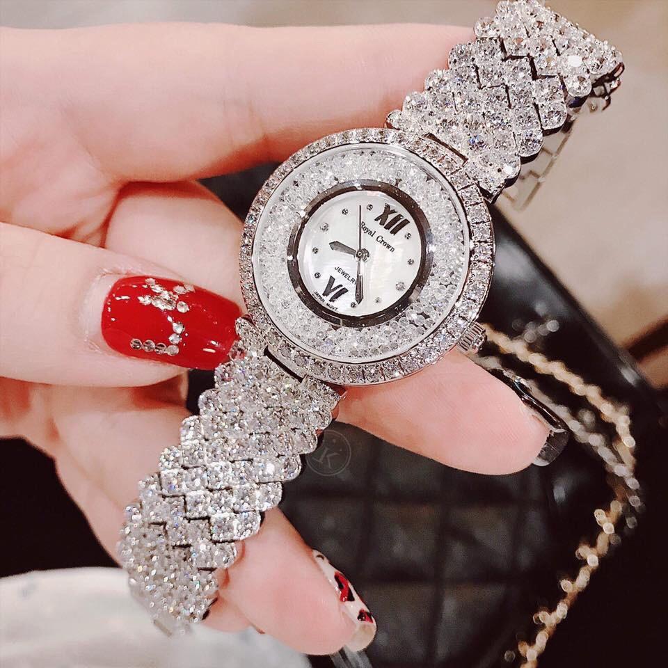 [HCM]Đồng hồ nữ thời trang Royal Crown  RC6305 size 34 mm