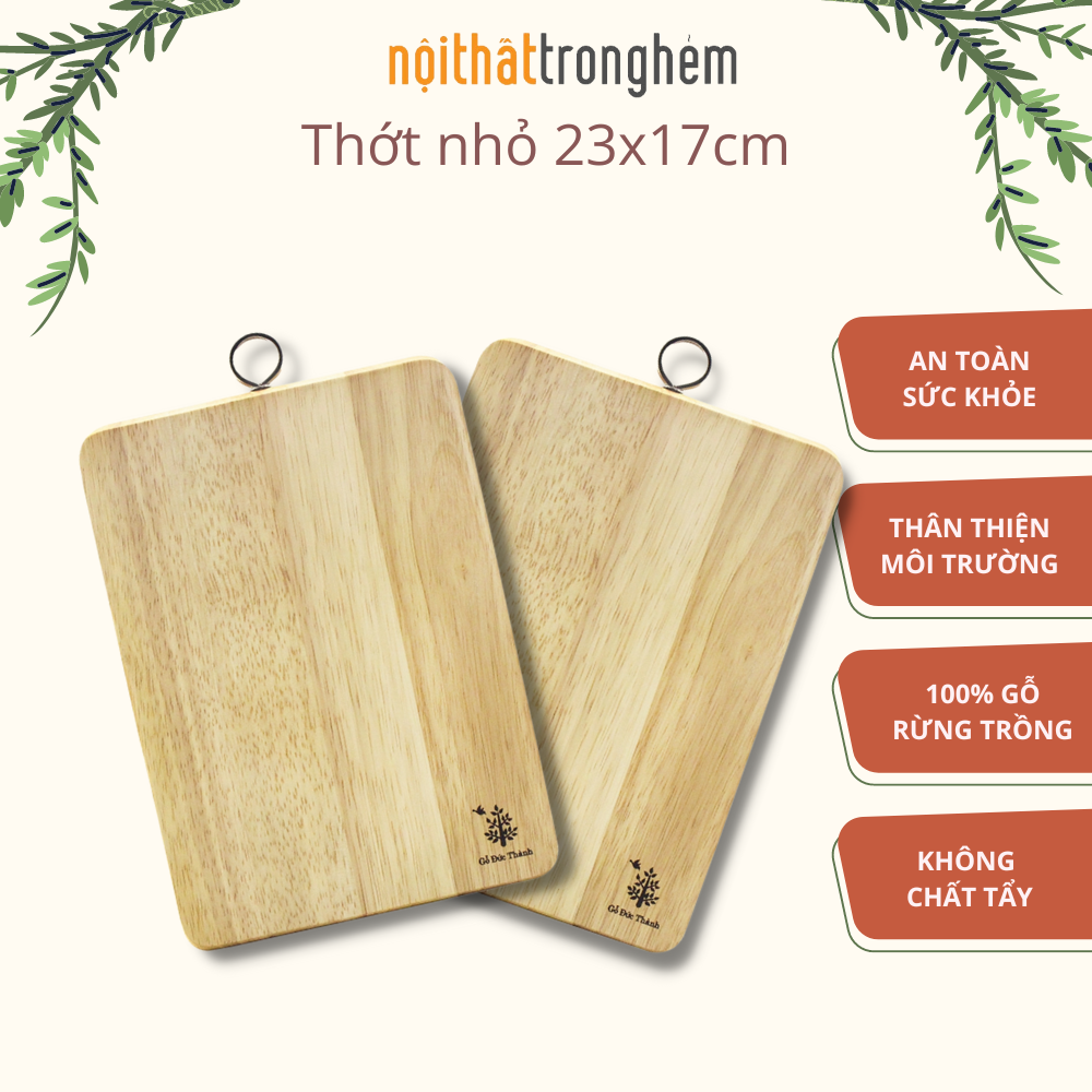 06021 | Thớt gỗ sạch kháng khuẩn có khoen, an toàn cho sức khỏe, thân thiện với môi trường |Nội thất trong hẻm