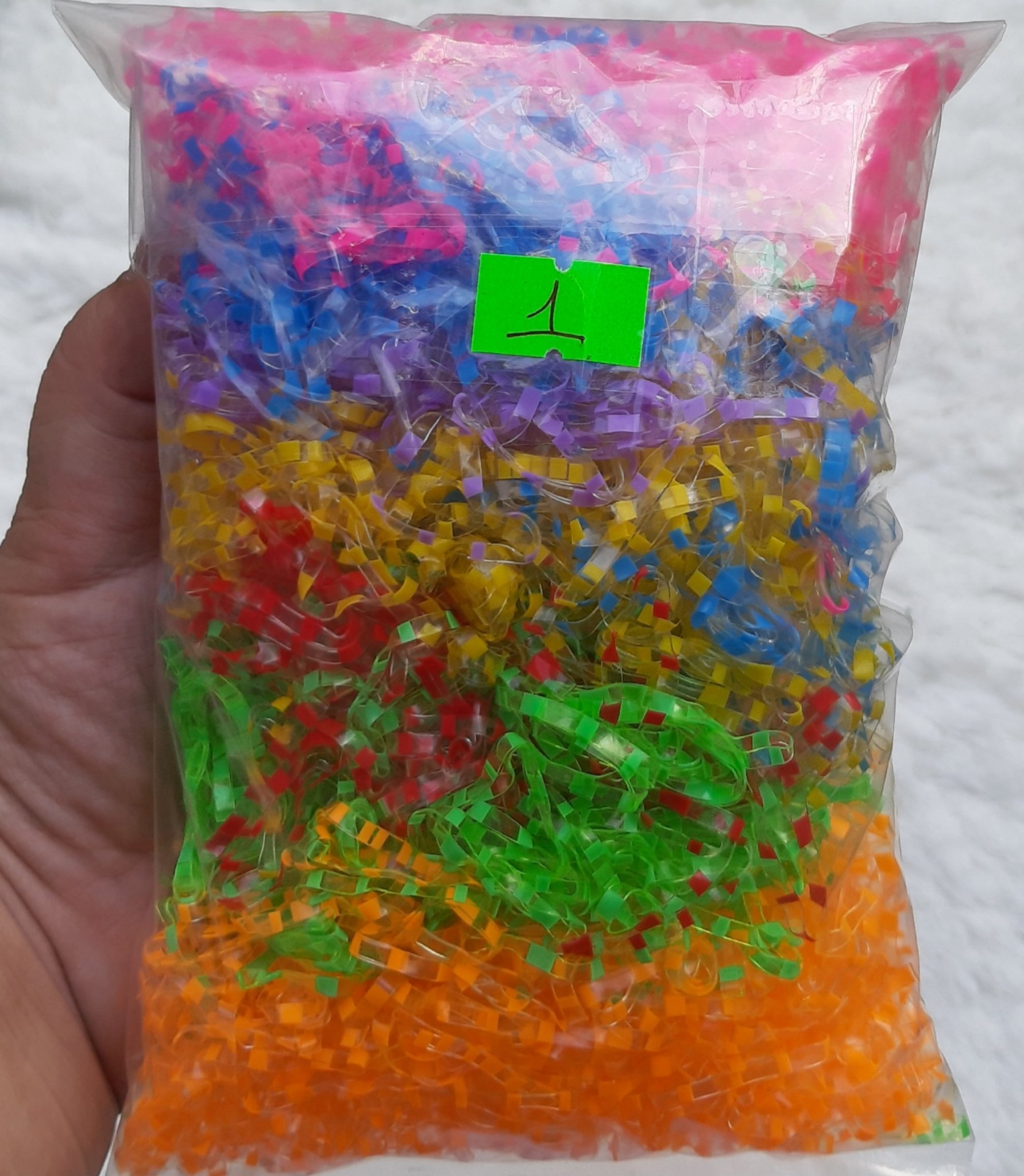 thun chun cột tóc cho bé gái dễ thương siêu đàn hồi đa năng nhiều màu (#05) trọng lượng 50g