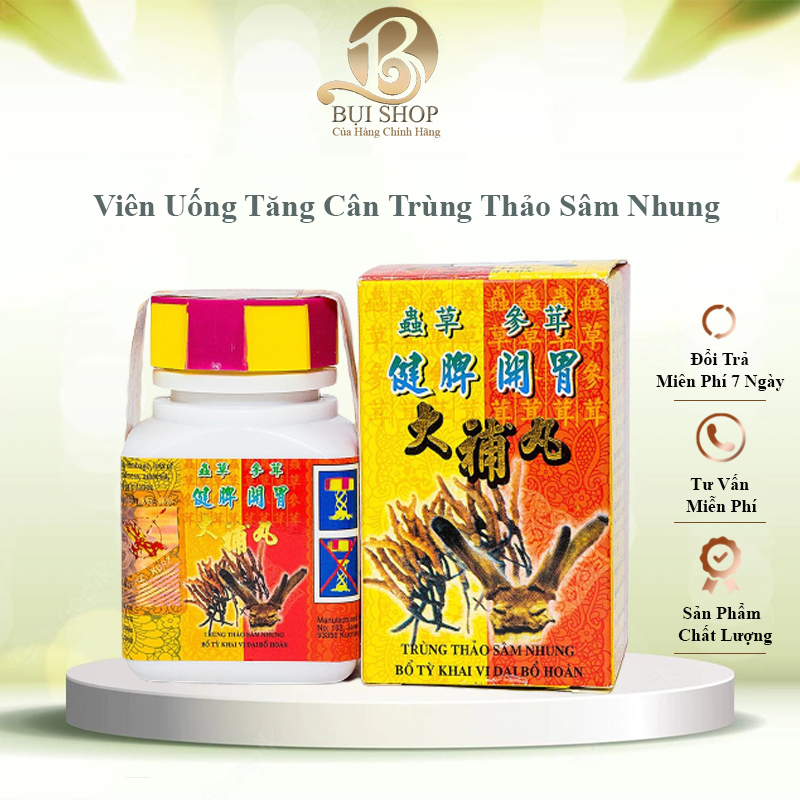 Viên uống tăng cân trùng thảo sâm nhung hộp 34 viên