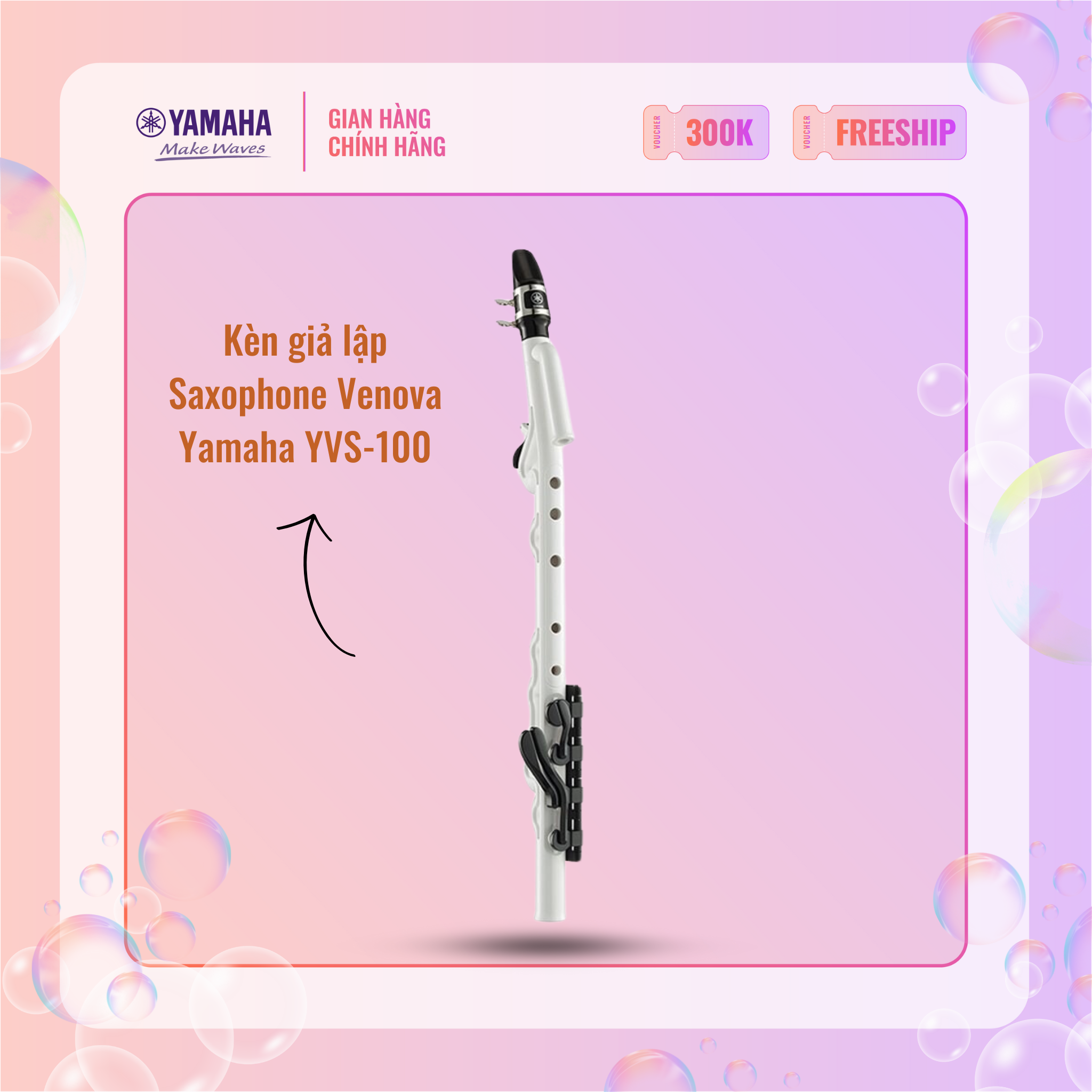 Kèn giả lập saxophone venova yamaha yvs-100 kèm bao kèn - bảo hành chính hãng 12 tháng