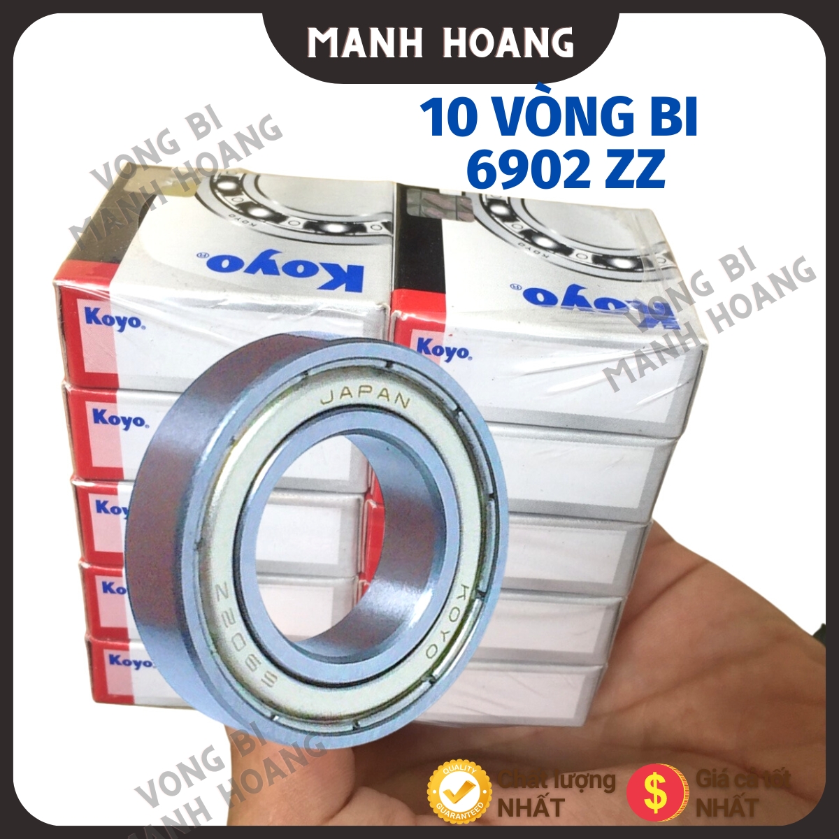 Combo 10 vòng bi (bạc đạn) KOYO 6902 ZZ, chất lượng tốt, trơn, bền bỉ. - Vòng bi Mạnh Hoàng