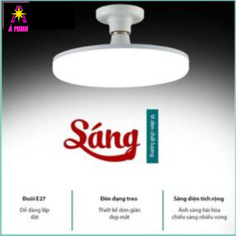Đèn đĩa bay bóng đèn tiết kiệm điện đuôi E27 18W 24W 36W 50W ánh sáng trắng tự nhiên hài hòa