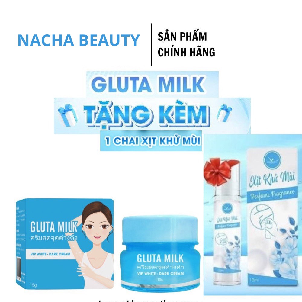 Kem Trị Thâm Nách GLUTA MILK Mua 1 Tặng 1 Brosi chính hãng