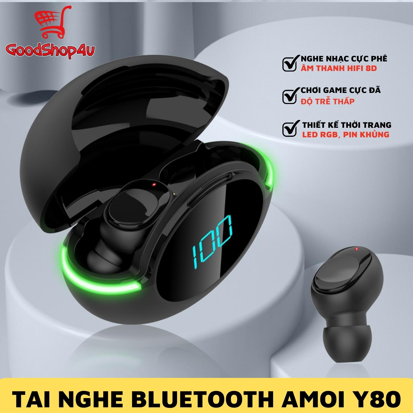 Amoi Y80 premium wireless Bluetooth headphones 8D sound waterproof
