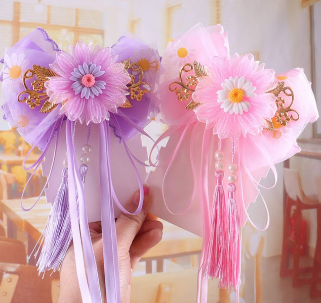 Kẹp nơ tiểu thư 3 lớp