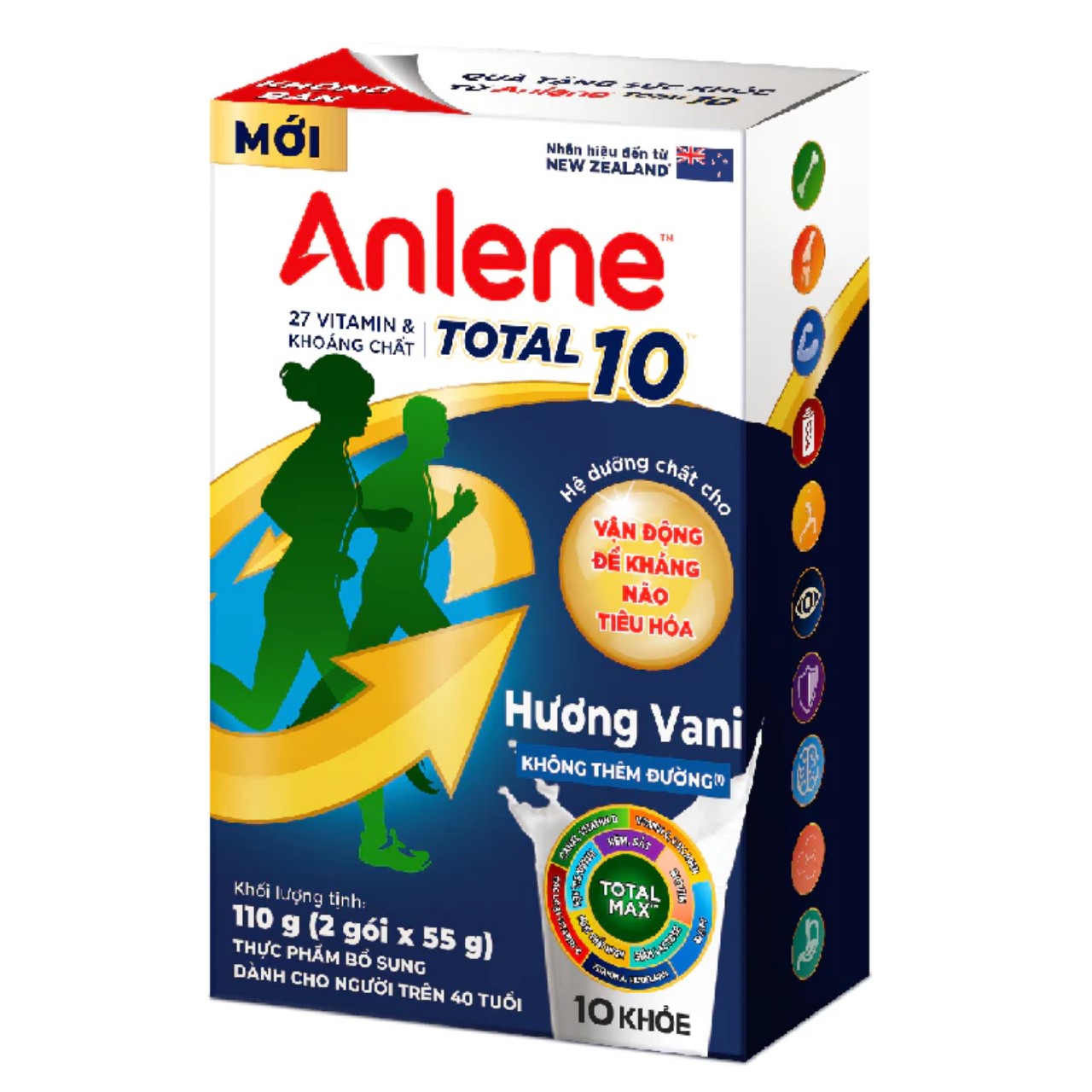 ( date tháng 7 /2024)Sữa bột Anlene Total 10 hương Vani hộp tiện ích 2x 55g