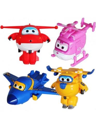 Hộp 4 con đội bay siêu đẳng super wings biến hình thành máy bay và robot ( mẫu mới 2019)