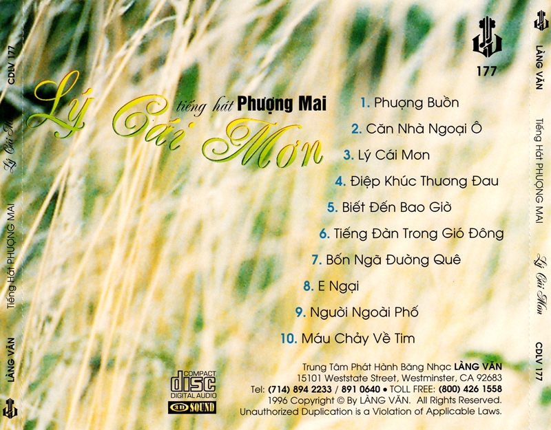 Bộ 2 đĩa cd phượng mai - lý cái mơn - thêm một lần yêu