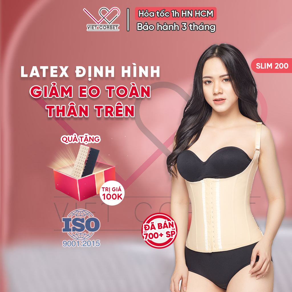 Gen đai nịt bung latex slim 200 - đai nịt bụng latex gile giảm mỡ bụng & lưng hiệu quả - hạ size miễn phí trọn đời